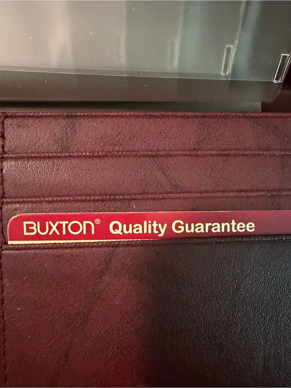 NWT Vintage Buxton Heiress Model 3 Burgundy Leather Organizer Clutch Wallet